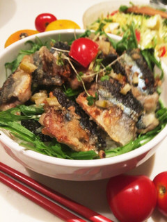ガーリック糀ゆずさんま丼-レシピのメイン写真