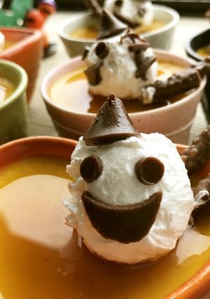 ハロィンデコ✿まんま南瓜焼ぷりん-レシピのメイン写真