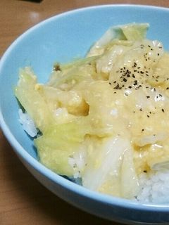 簡単!時短!卵とキャベツのあんかけ丼-レシピのメイン写真