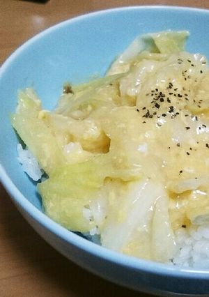 簡単！時短！卵とキャベツのあんかけ丼-レシピのメイン写真