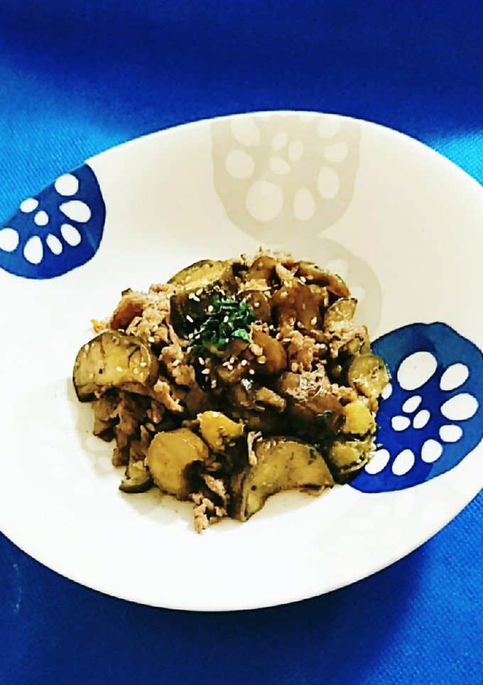 今日の夕食は！なすと豚肉のしょうが炒め-レシピのメイン写真