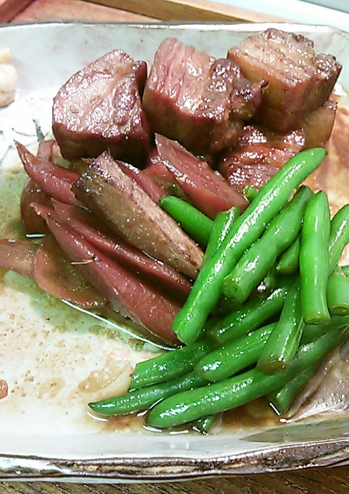 ゴボウと豚バラの角煮-レシピのメイン写真