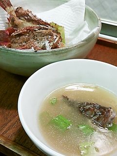 カサゴの素揚げと味噌汁-レシピのメイン写真