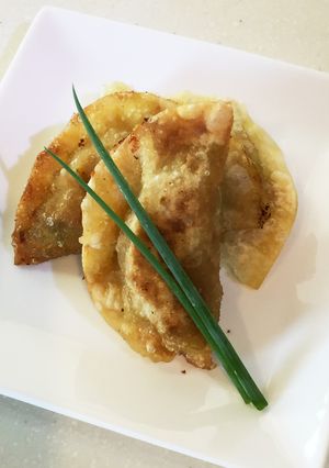 かぼちゃ煮物のリメイク餃子-レシピのメイン写真