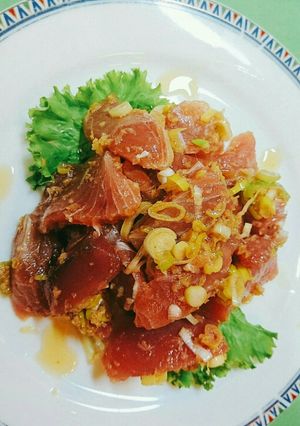 ☆マグロ刺し身のごま油カルパッチョ〜‼︎-レシピのメイン写真
