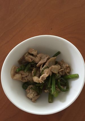 簡単 にんにくの芽、ピーマンの豚肉いため-レシピのメイン写真
