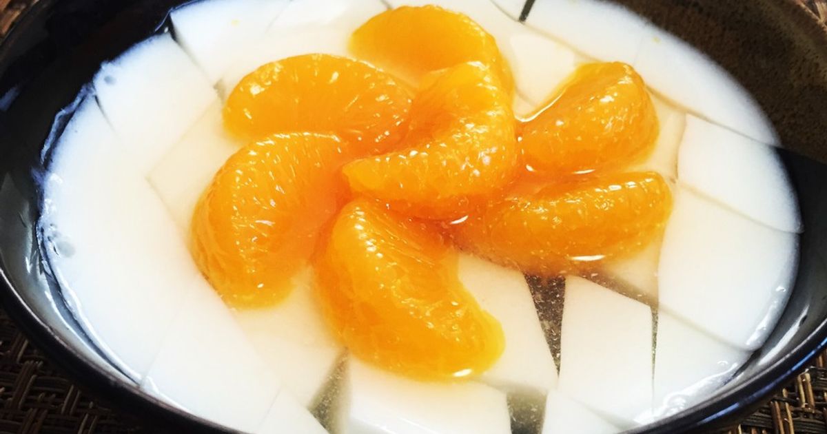 もちもち杏仁豆腐〜梅の花風〜嶺岡豆腐 by fukufuku 【クックパッド