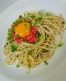 明太子と海苔のクリームパスタ
