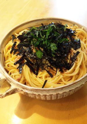 簡単！味つけ不要☆なめたけツナパスタ-レシピのメイン写真
