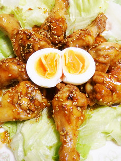 手羽元一味唐辛子胡麻で照り焼き-レシピのメイン写真