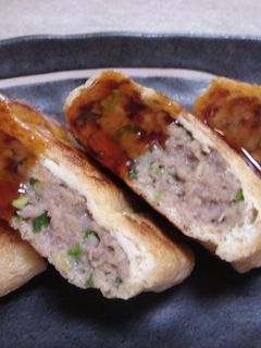 油揚げの豚挽き肉詰め焼き♪-レシピのメイン写真