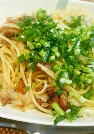 レンコンとベーコンのパスタ-レシピのメイン写真