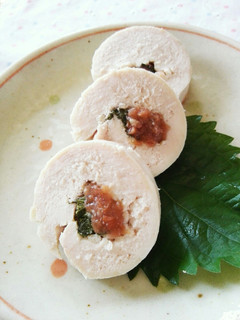 鶏むね肉の梅紫蘇ロール-レシピのメイン写真