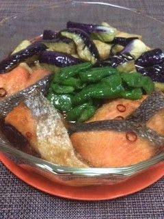 秋鮭と茄子の揚げ浸し-レシピのメイン写真