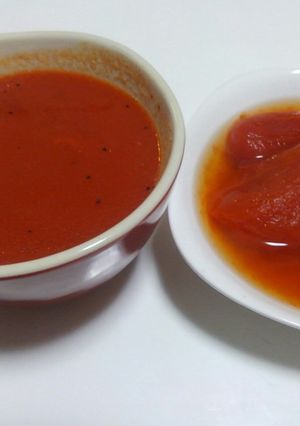 1缶で二度美味しい！トマトスープ♪-レシピのメイン写真