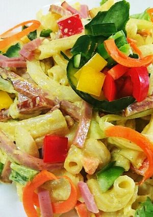 ☆６種マカロニのカラフルカレー味サラダ-レシピのメイン写真
