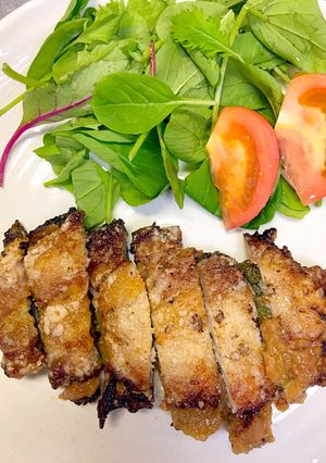 簡単な大葉と梅肉入りの焼き揚げとんかつ-レシピのメイン写真