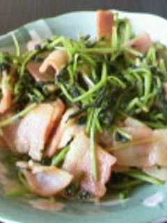 豆苗のベーコン炒め-レシピのメイン写真