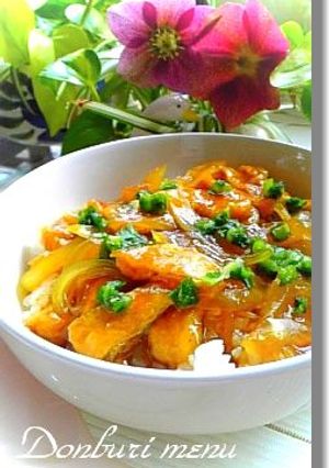 簡単☆フライパンひとつできつねカレー丼-レシピのメイン写真