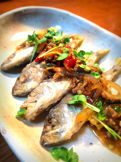 【20分】挽肉香酢餡と共に♡アジの唐揚げ-レシピのメイン写真