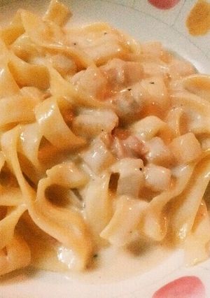 缶で簡単！クラムチャウダースープパスタ-レシピのメイン写真