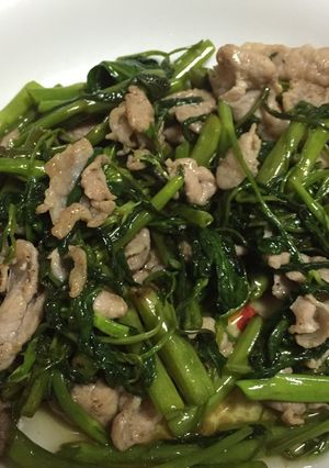 空芯菜と豚肉の香味ペースト炒め-レシピのメイン写真