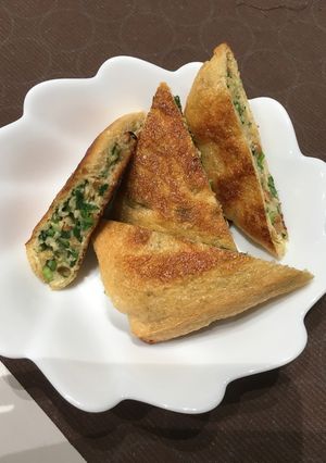 ニラと納豆の揚げはさみ-レシピのメイン写真