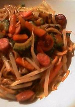 夏野菜×ｶﾚｰ粉＝焼きそば-レシピのメイン写真