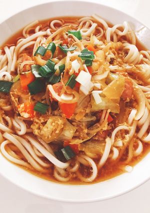簡単に☆ボリューミー具だくさんうどん-レシピのメイン写真