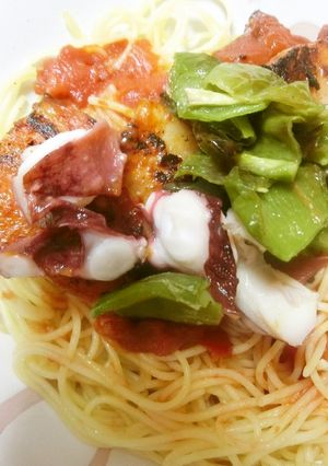 シシトウガラシと真タコのパスタ　　-レシピのメイン写真