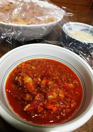 トマト缶でミートソース-レシピのメイン写真