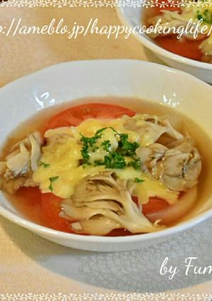 ヘルシー！トマトと舞茸のチーズスープ-レシピのメイン写真