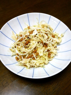 中性脂肪対策!たっぷりキャベツ+納豆-レシピのメイン写真