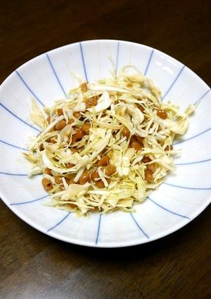 中性脂肪対策！たっぷりキャベツ＋納豆-レシピのメイン写真