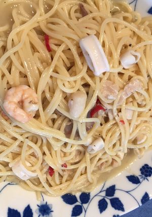 アヒージョの残りで簡単ワンポッドパスタ-レシピのメイン写真