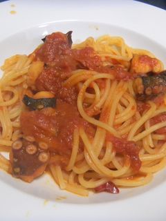 タコのトマトパスタ-レシピのメイン写真