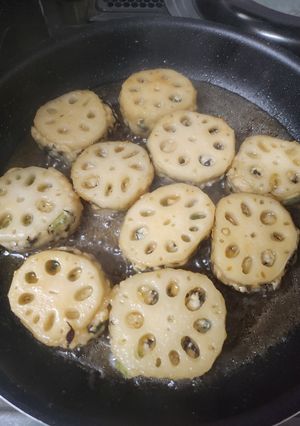 れんこんの挟み焼き-レシピのメイン写真