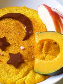 チョコデコ☆かぼちゃの米粉パンケーキ-レシピのメイン写真