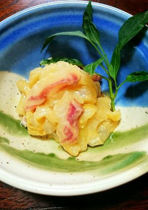 酒の肴に☆鯛と玉ねぎのからし酢味噌和え-レシピのメイン写真