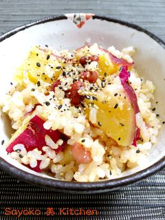ほっくり♡さつまいもの玄米炊き込み御飯-レシピのメイン写真