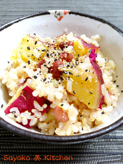 ほっくり♡さつまいもの玄米炊き込み御飯-レシピのメイン写真
