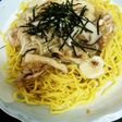 ホタテとキノコの冷やしあんかけ油そば