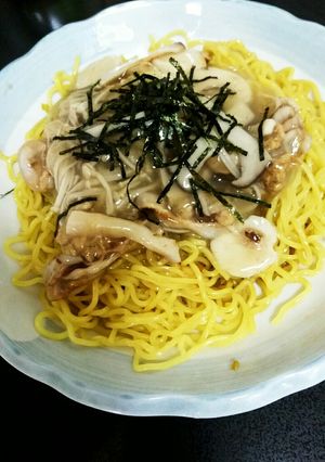 ホタテとキノコの冷やしあんかけ油そば-レシピのメイン写真