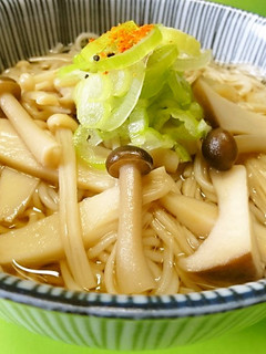 *きのこの温かいそうめん*-レシピのメイン写真