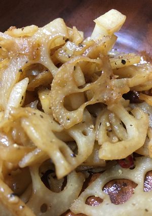 スパイシーつまみレンコンのにんにくソテー-レシピのメイン写真