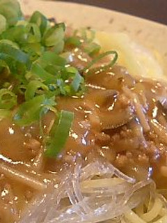 酸っぱい味噌豚餡の麺-レシピのメイン写真