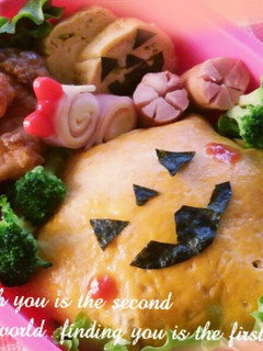 ★ハロウィン★オムライスキャラ弁★-レシピのメイン写真
