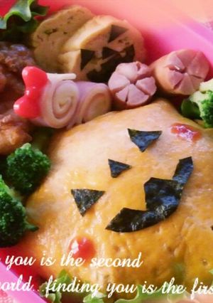 ★ハロウィン★オムライスキャラ弁★-レシピのメイン写真