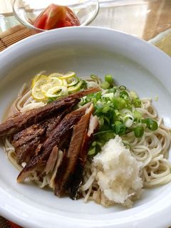 さんまとすだちの冷やしおろしうどん-レシピのメイン写真