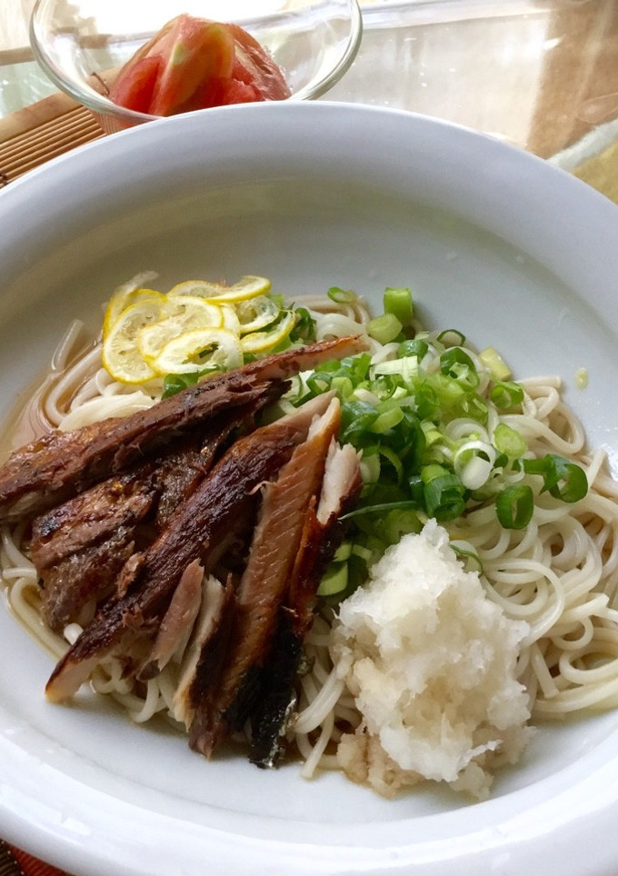 さんまとすだちの冷やしおろしうどん-レシピのメイン写真